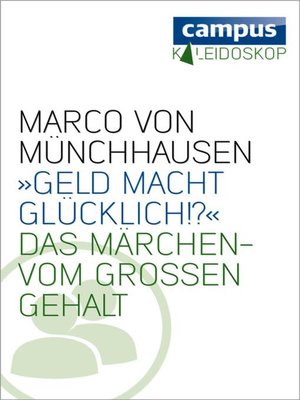 cover image of »Geld macht glücklich«